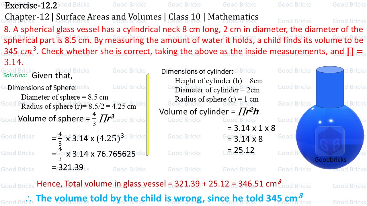 Chapter-12-Surface Areas and Volumes-exercise12.2-8