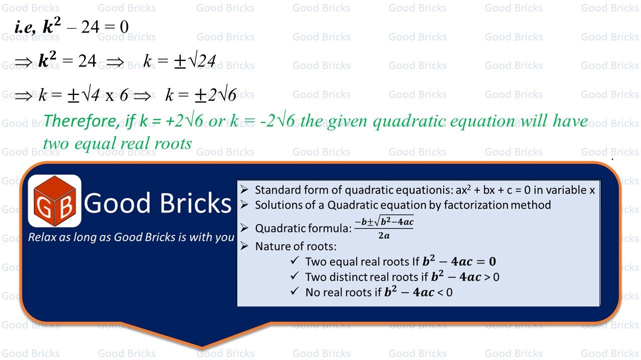 Chapter-4-Quadratic Equations-exercise4.3-2(i)