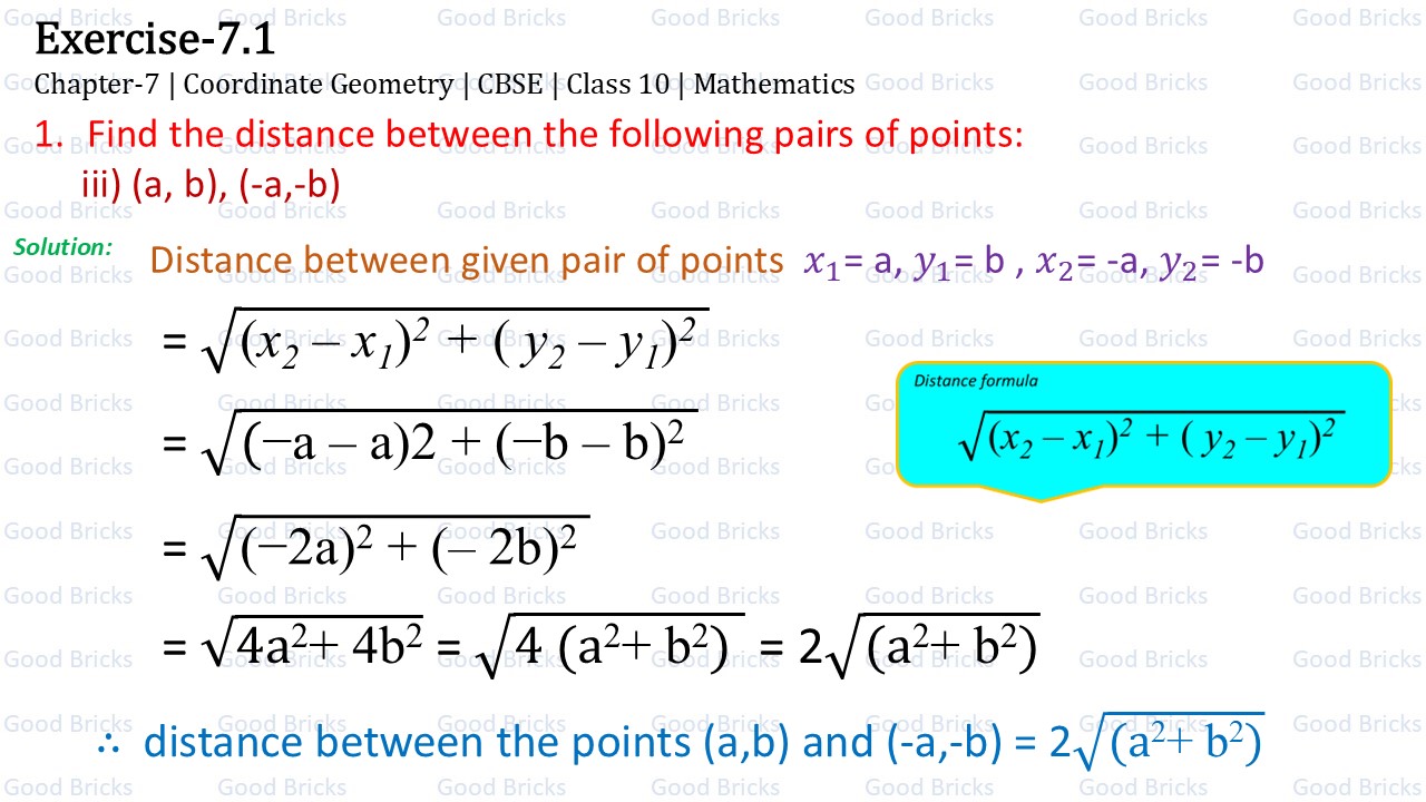 Chapter-7-Coordinate Geometry-exercise7.1-1(iii)
