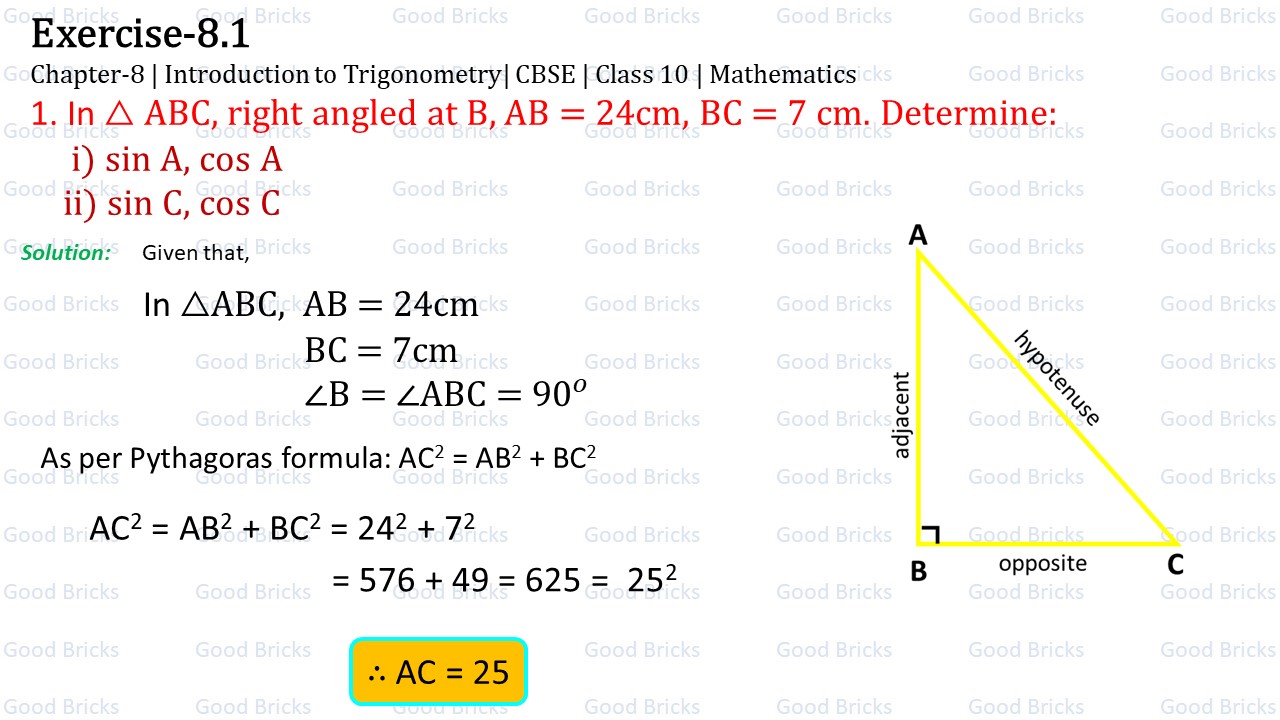 Chapter-8-Introduction to Trigonometry-exercise8.1-1-p1