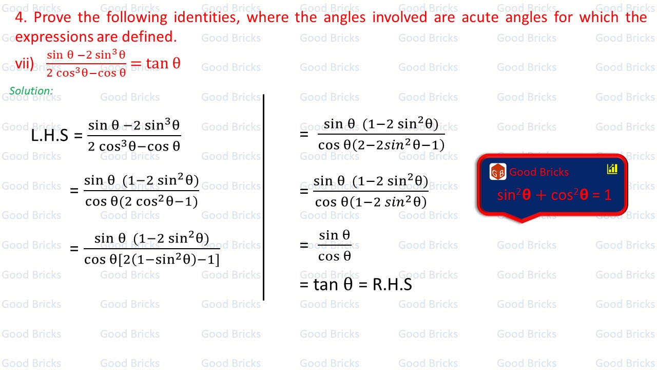 Chapter-8-Introduction to Trigonometry-exercise8.3-4-(vii)