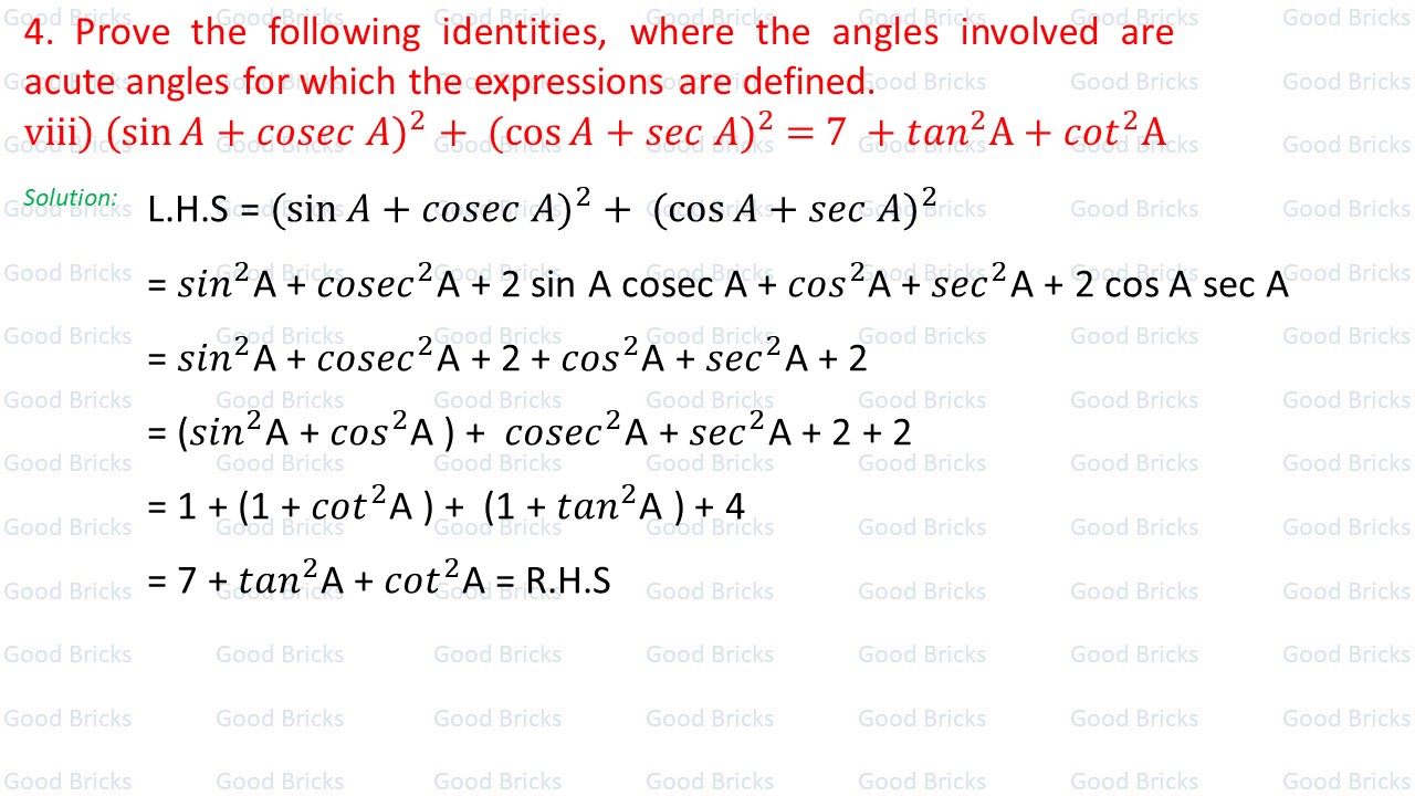 Chapter-8-Introduction to Trigonometry-exercise8.3-4-(viii)