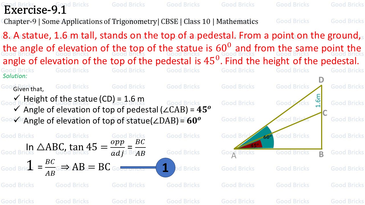 Chapter-9-Some applications of Trigonometry-exercise9.1-8-p1