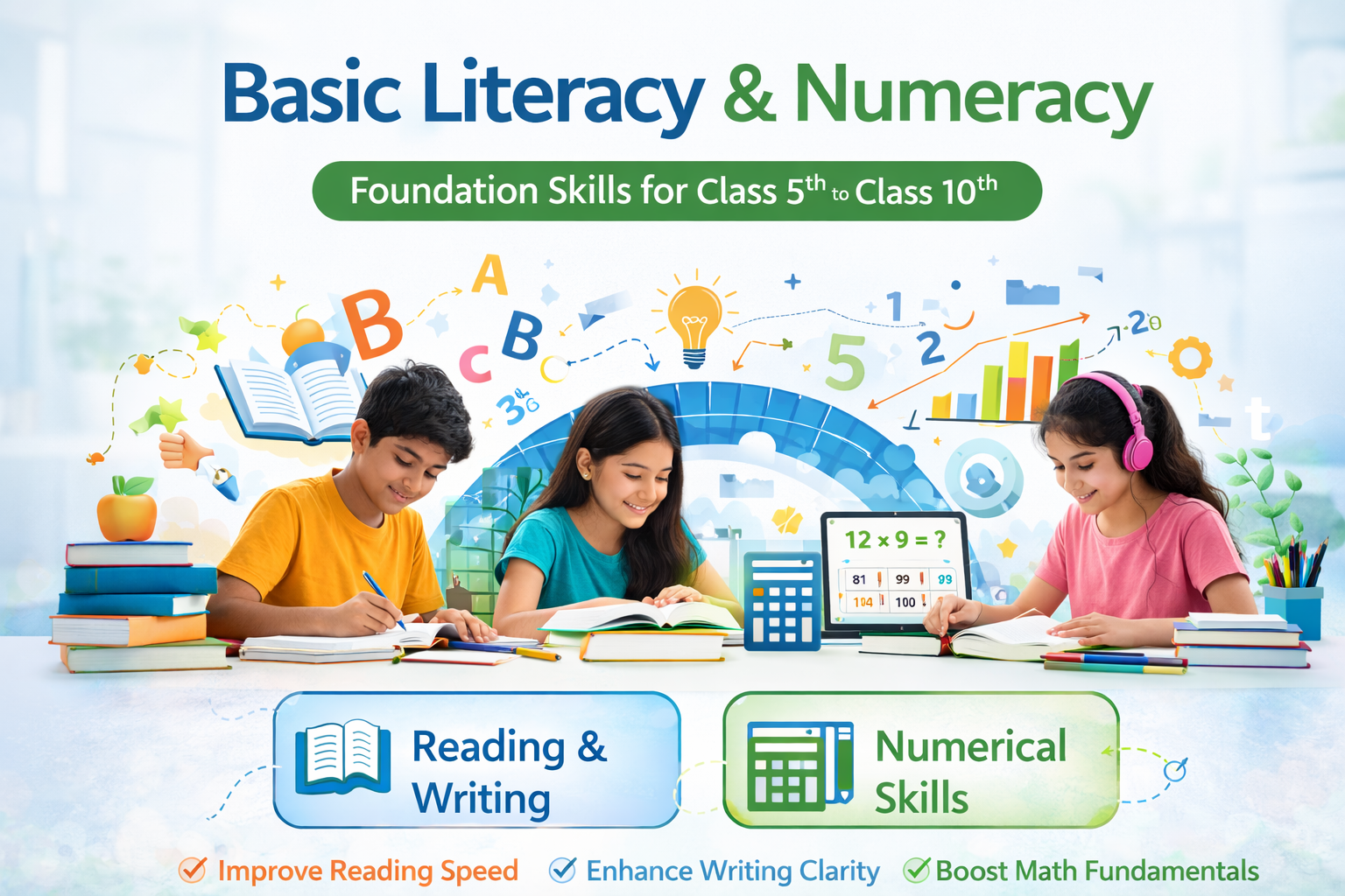 Foundation to reading writing numerical and logical thinking skills