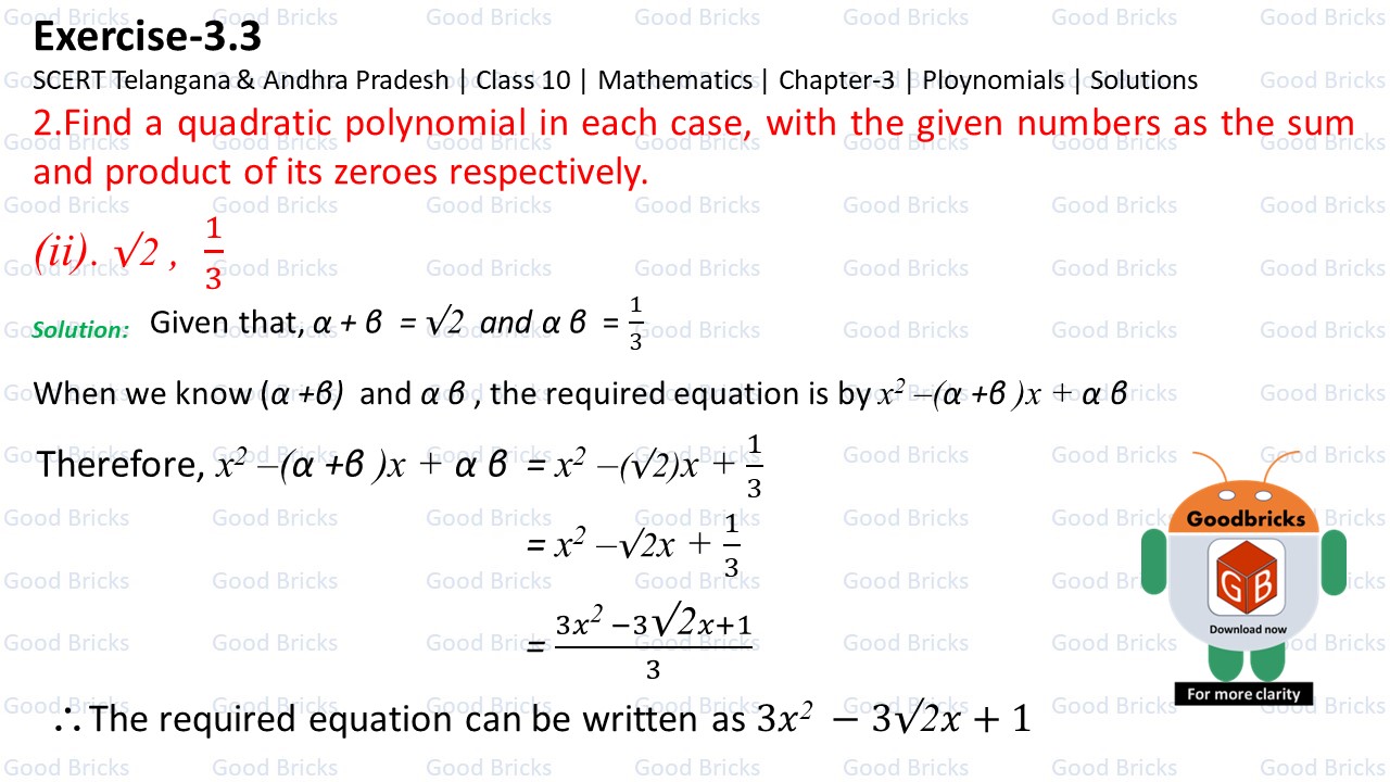 Chapter-3-Polynomials-excercise3.3-2(ii)