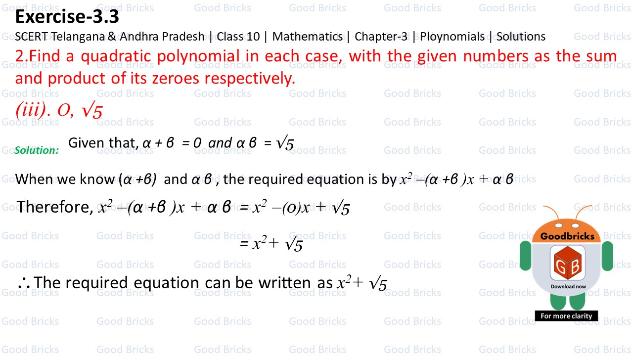 Chapter-3-Polynomials-excercise3.3-2(iii)