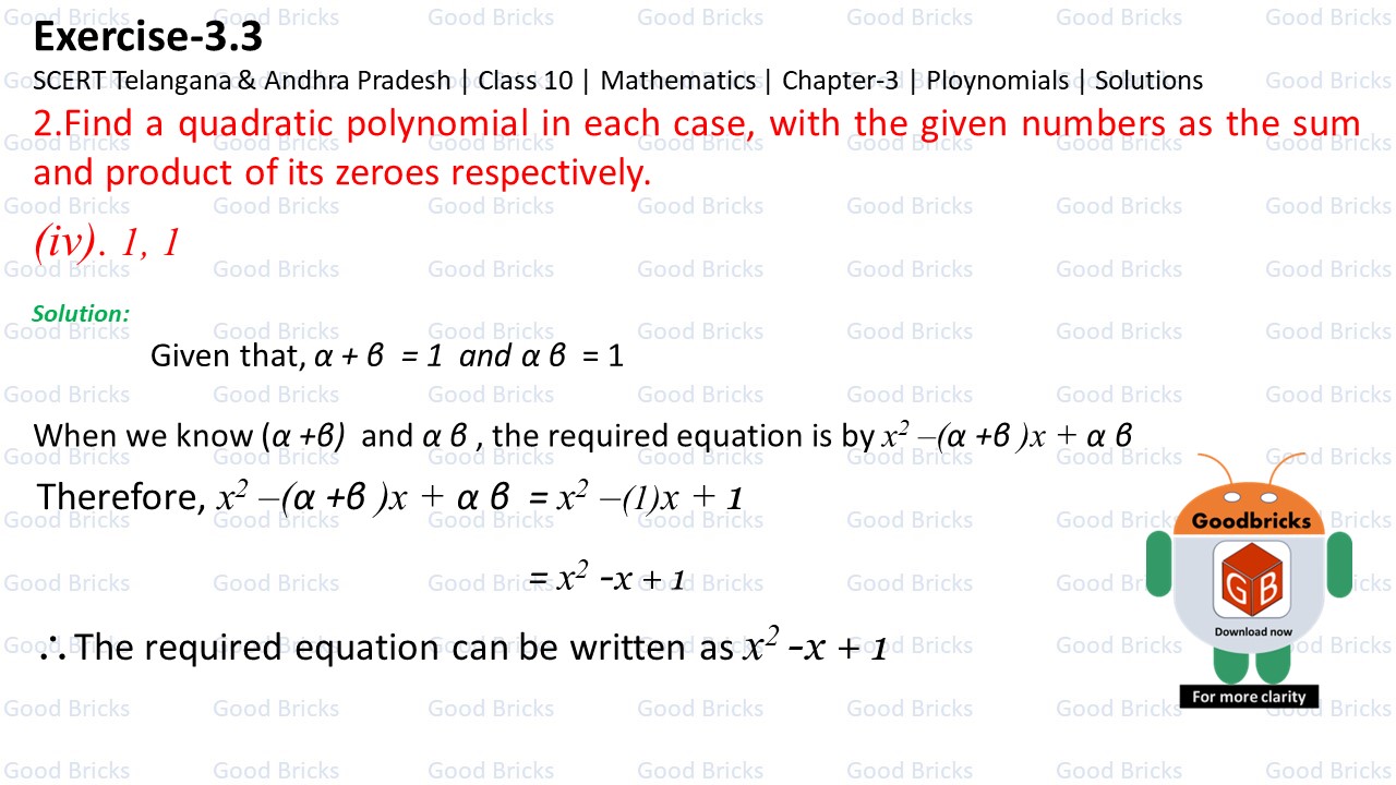 Chapter-3-Polynomials-excercise3.3-2(iv)
