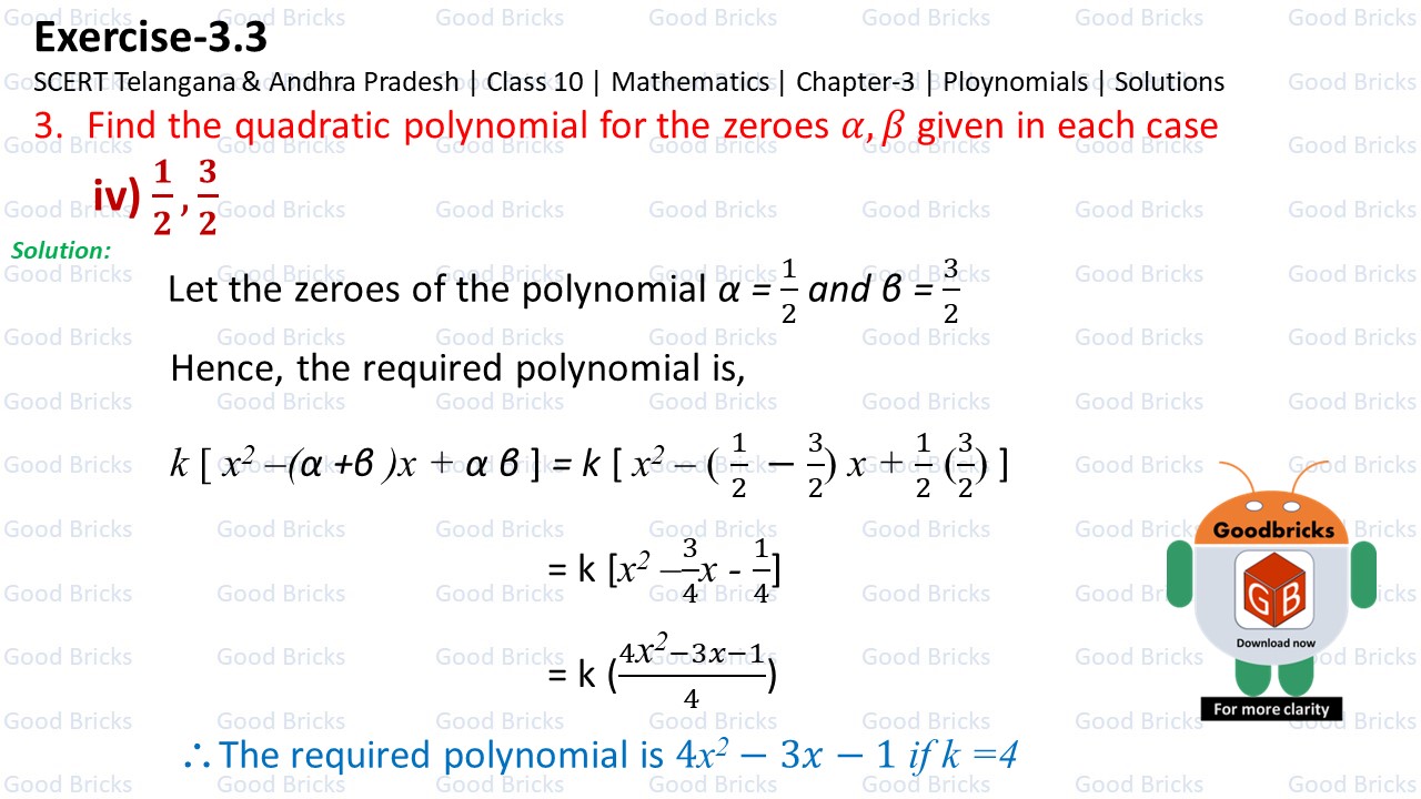 Chapter-3-Polynomials-excercise3.3-3(iv)