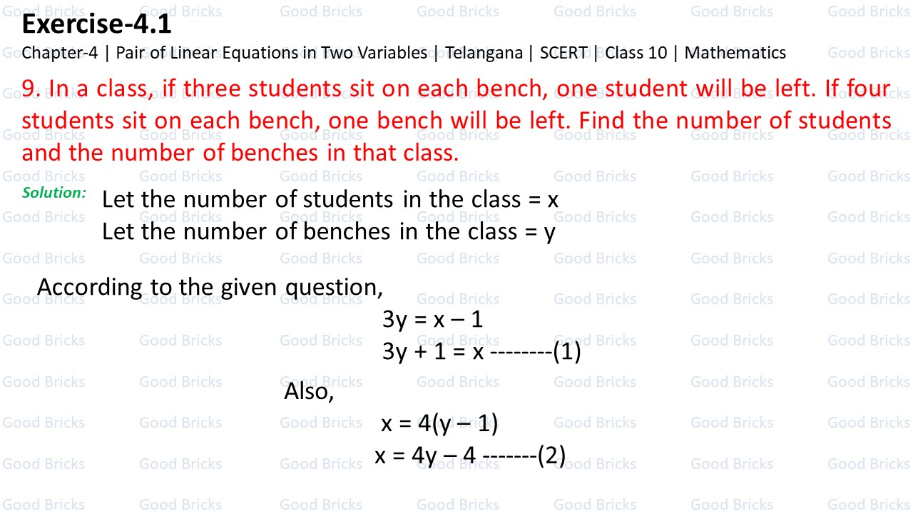 Chapter-4-Pair of Linear Equations-excercise4.1-9-p1