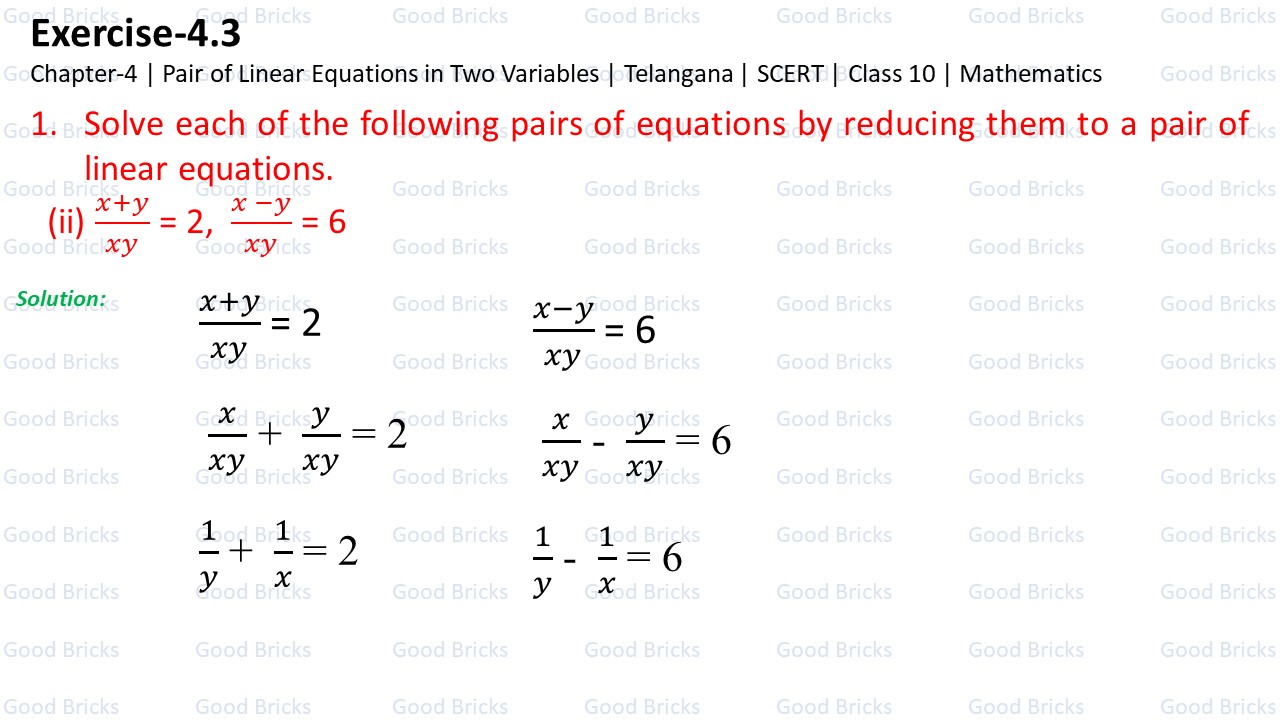 Chapter-4-Pair of Linear Equations-excercise4.3-1(ii)-p1