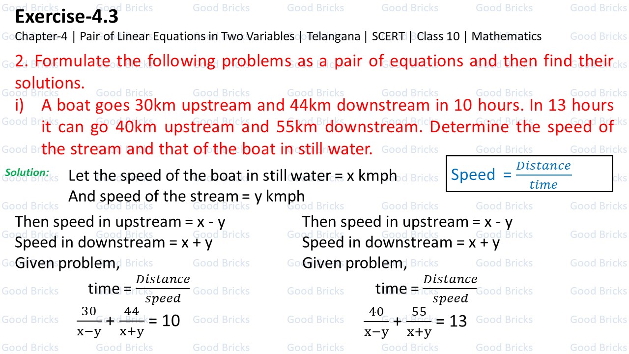 Chapter-4-Pair of Linear Equations-excercise4.3-2(i)-p1
