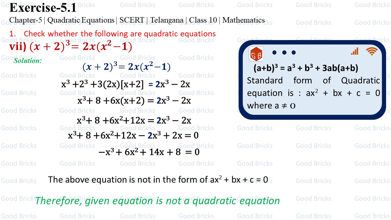Chapter-5-Quadratic Equations-excercise5.1-1(vii)