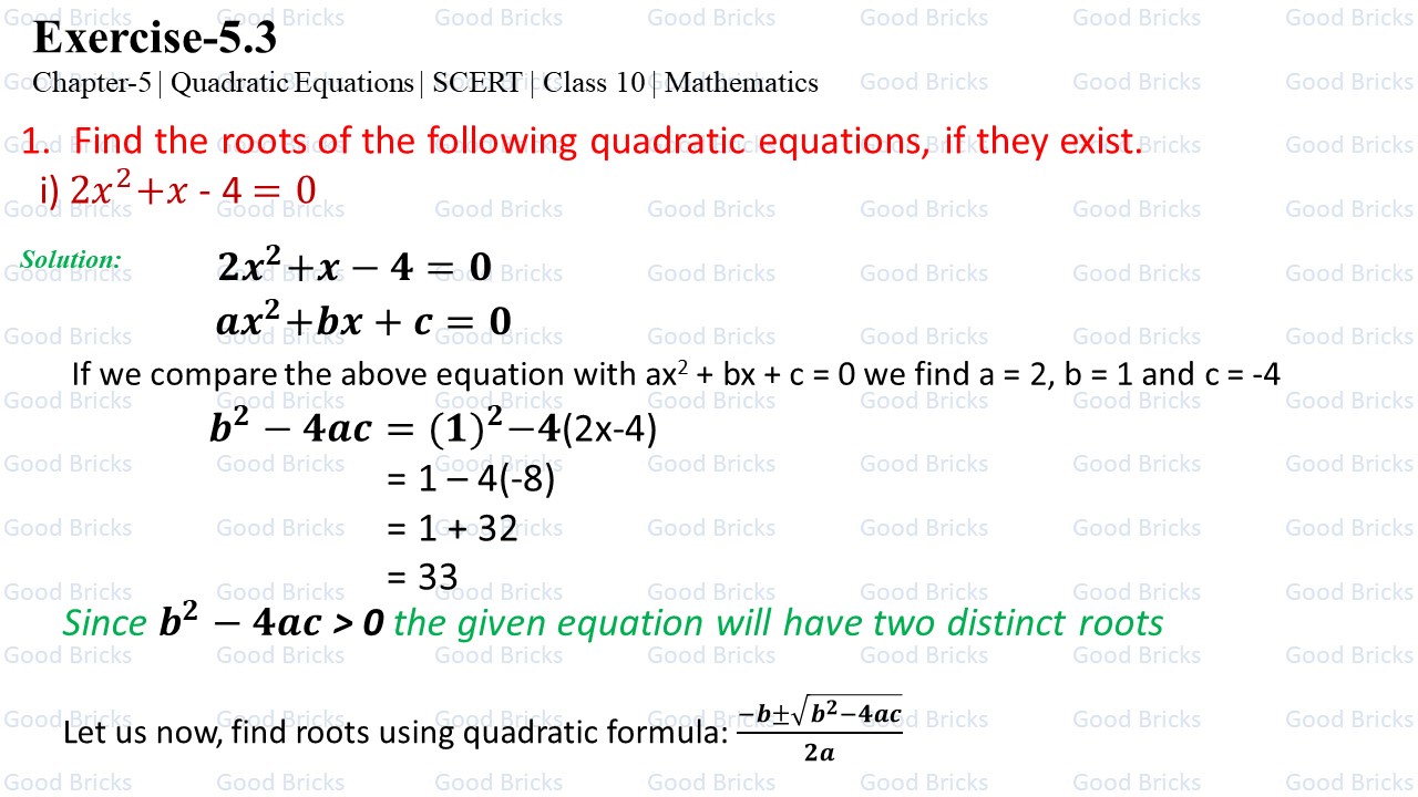 Chapter-5-Quadratic Equations-excercise5.3-1(i)-p1