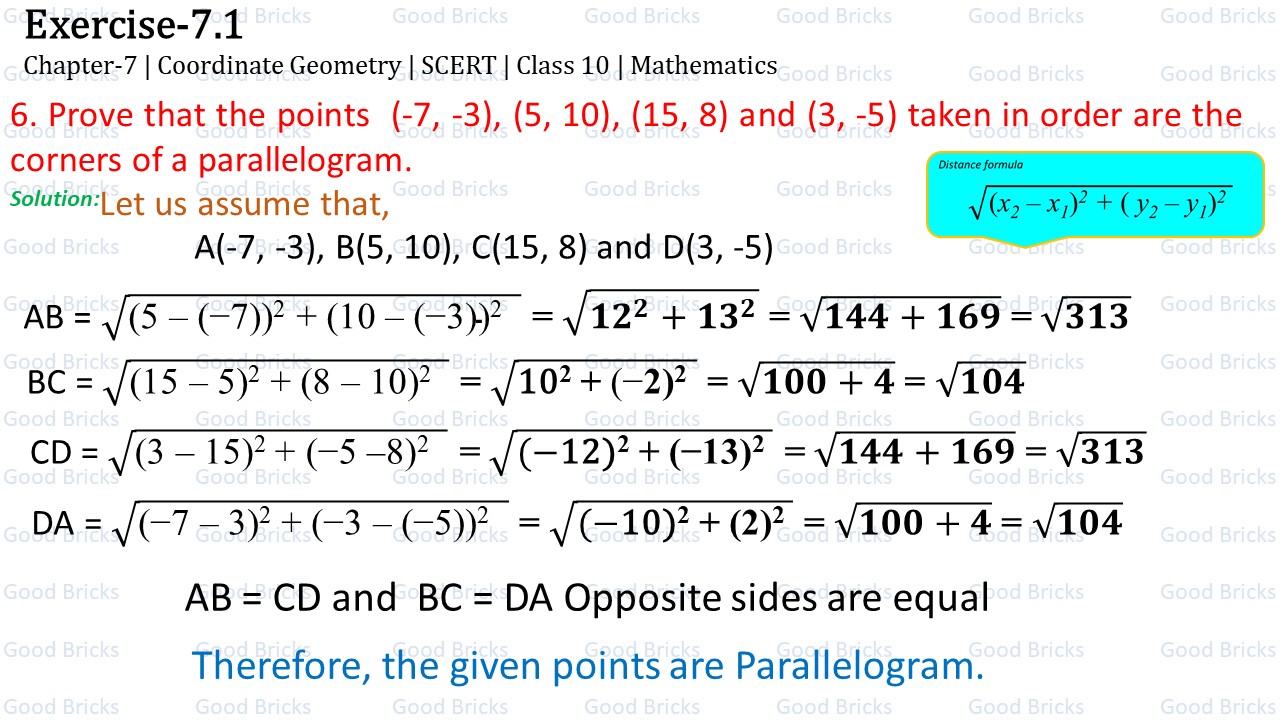 Chapter-7-Coordinate Geometry-excercise7.1-6