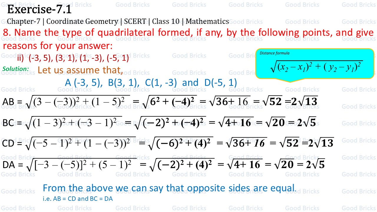 Chapter-7-Coordinate Geometry-excercise7.1-8(ii)-p1